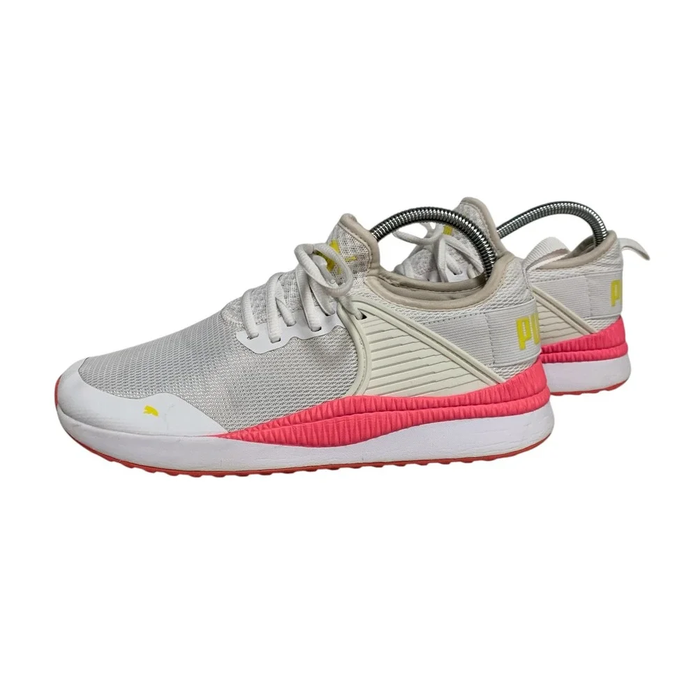 Puma Pacer Next Cage Womens Running Shoes White Pink Yellow 373983-01 Size 8.5 - Picture 3 of 8